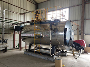 燃油熱水鍋爐實體圖